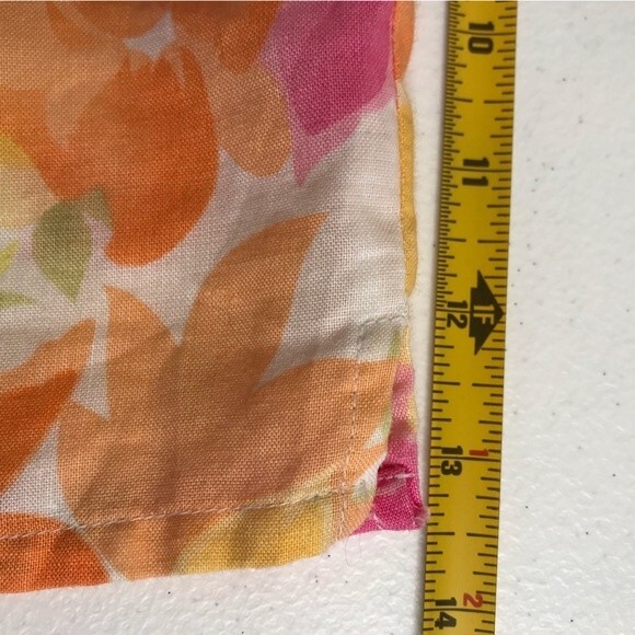 VTG Jennifer Eden Two Piece Top Skirt Ramie Watercolor Floral Print Women 10 - Picture 13 of 16